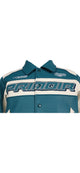 Close-up of Primoir loo and embroidered chest graphic