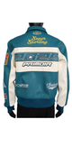 Rear view of Primoir racing bomber jacket on mannequin