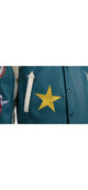 Close-up of star embroidered design on Primoir racing jacket